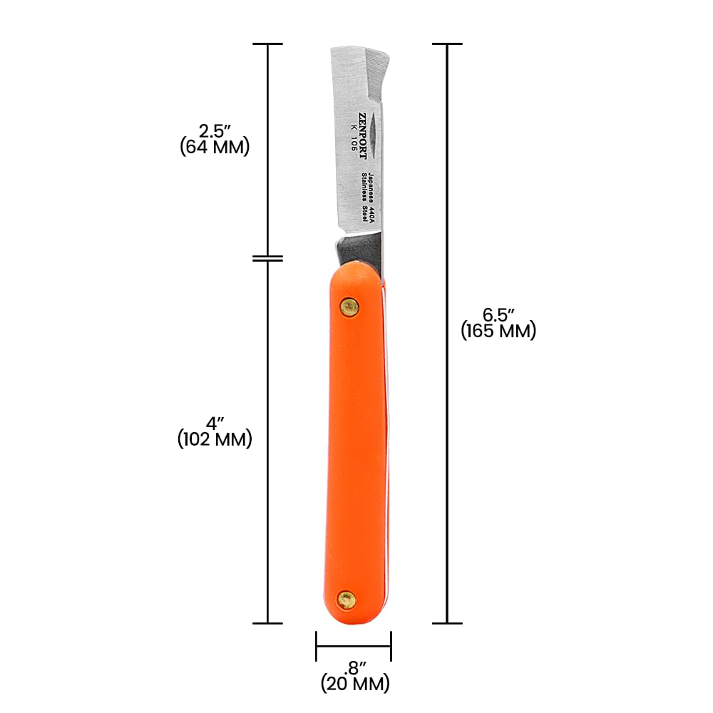 Amazon.com : Zenport K106 Grafting and Budding Folding Knife, Dual